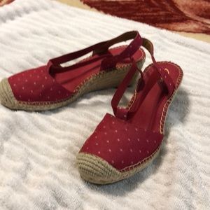 Red espadrilles- like new!